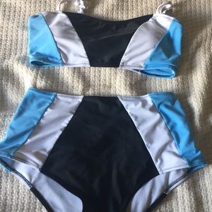 High waisted swim suit